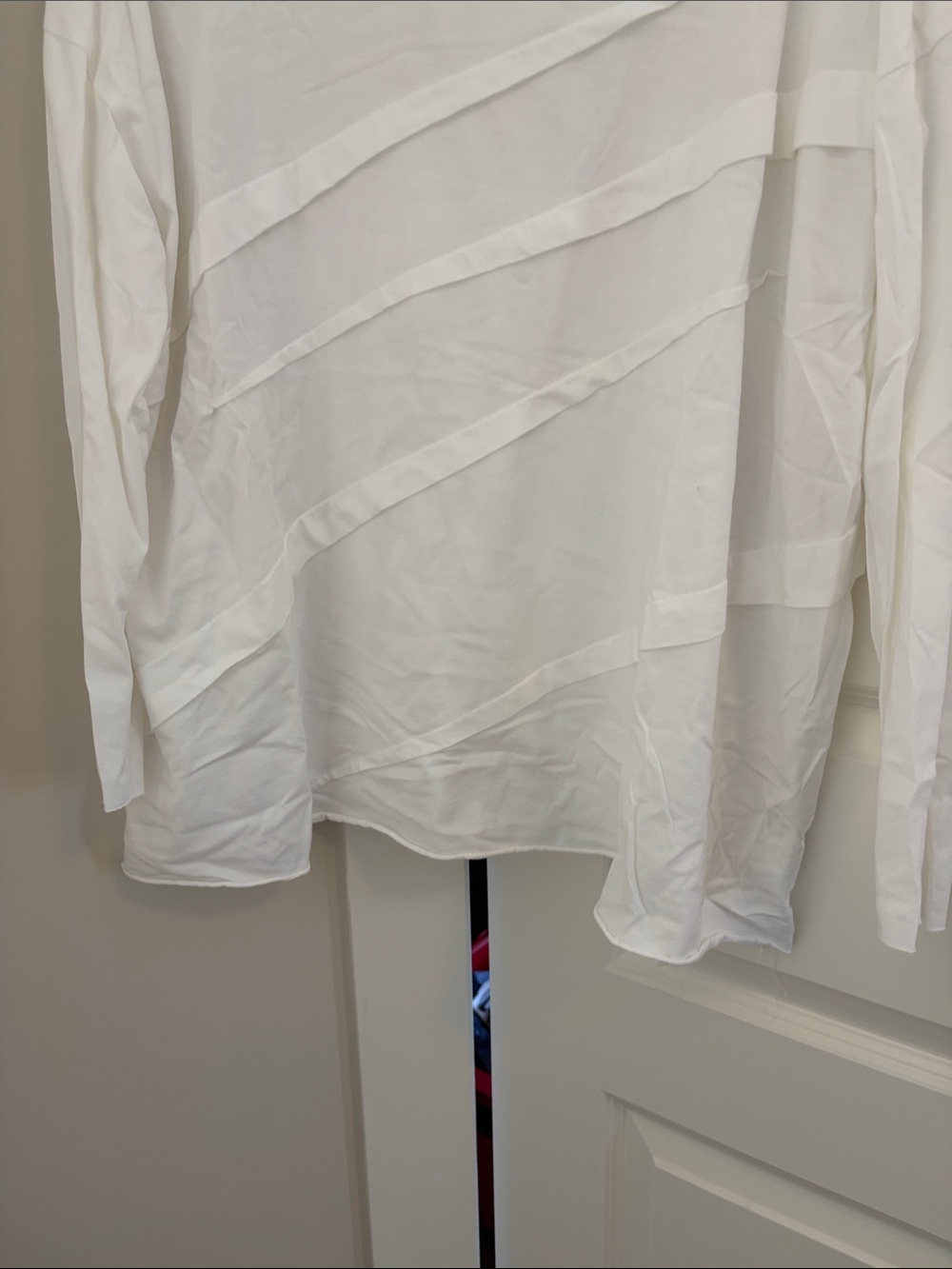 Planet cotton one size White Long-Sleeve Layered Detail Shirt